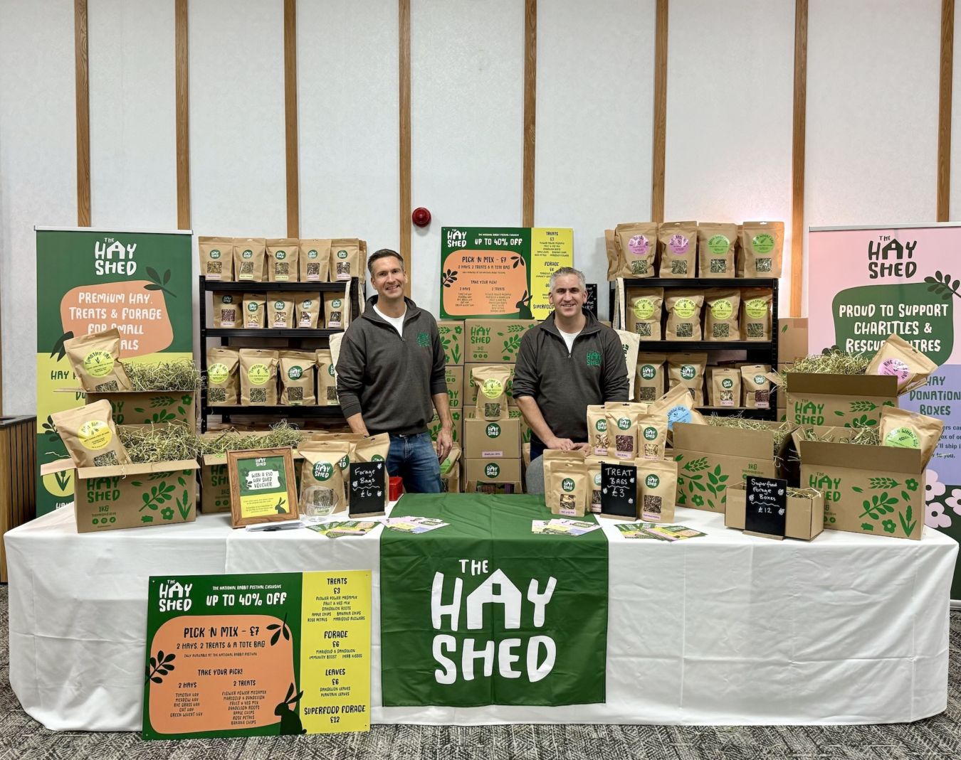 Ian & Graeme from The Hay Shed at the National Rabbit Festival in Nottingham