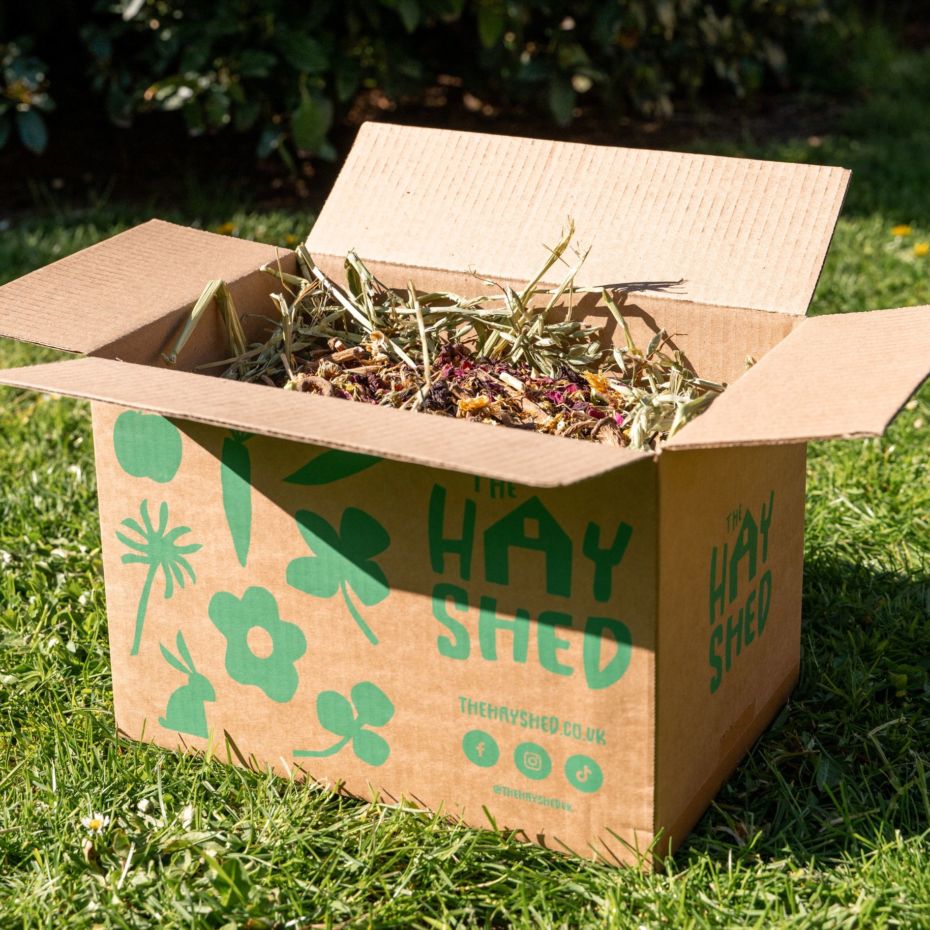 A box of The Hay Shed's new & improved superfood forage